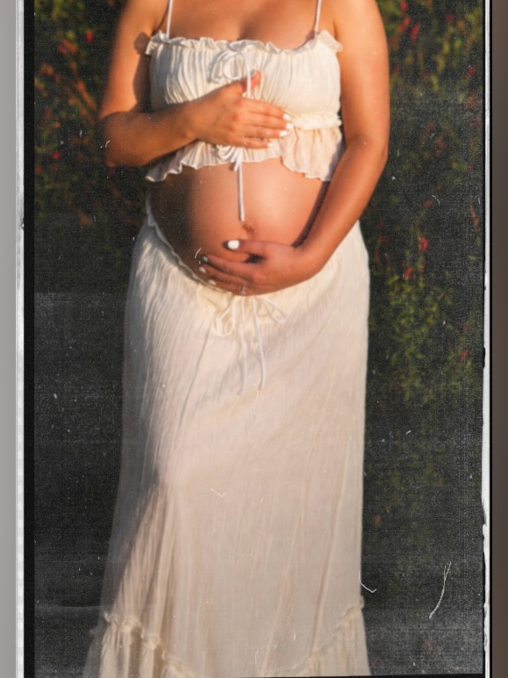 12th Tribe Cream Maxi Skirt and shirt SET